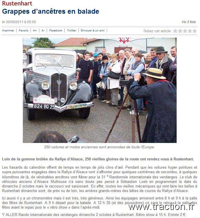 2011_rustenhart (3).jpg - 02/10/2011 - 68740 RUSTENHART 31ème Randonnée Internationale des Vendanges - Article de presse
